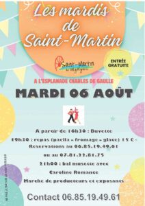 Lire la suite à propos de l’article Les Mardis de Saint-Martin – 6 août 2024