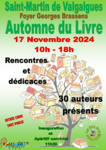 Lire la suite à propos de l’article Automne du Livre – 17 novembre 2024